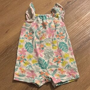 Tropical Floral Kids Romper